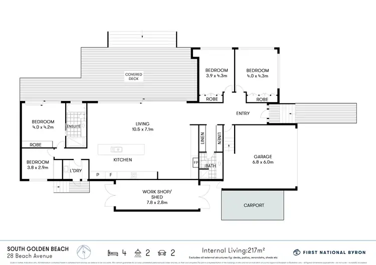 Floorplan of Homely house listing, 28 Beach Avenue, South Golden Beach NSW 2483