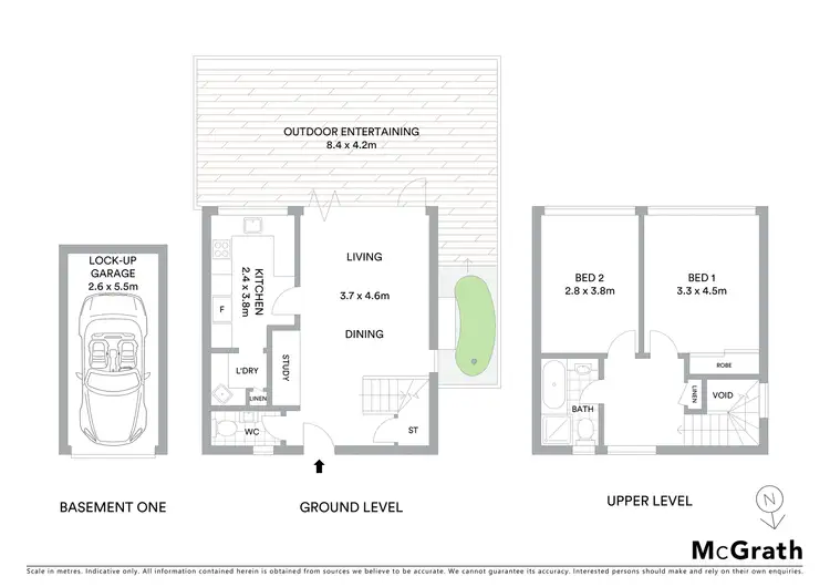 Floorplan of Homely townhouse listing, 1/79 Rosalind Street, Cammeray NSW 2062