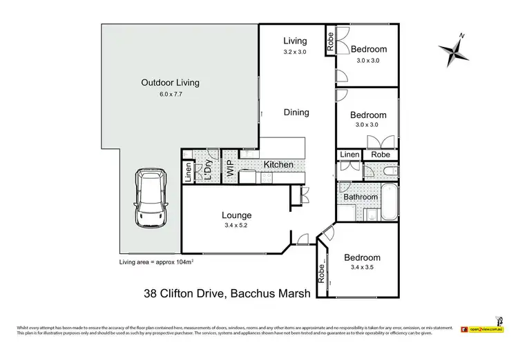 Floorplan of Homely house listing, 38 Clifton Drive, Bacchus Marsh VIC 3340