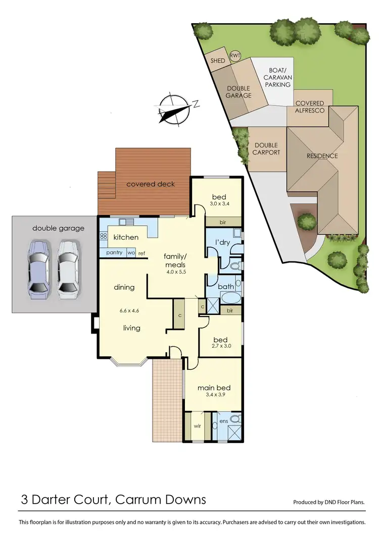 Floorplan of Homely house listing, 3 Darter Court, Carrum Downs VIC 3201