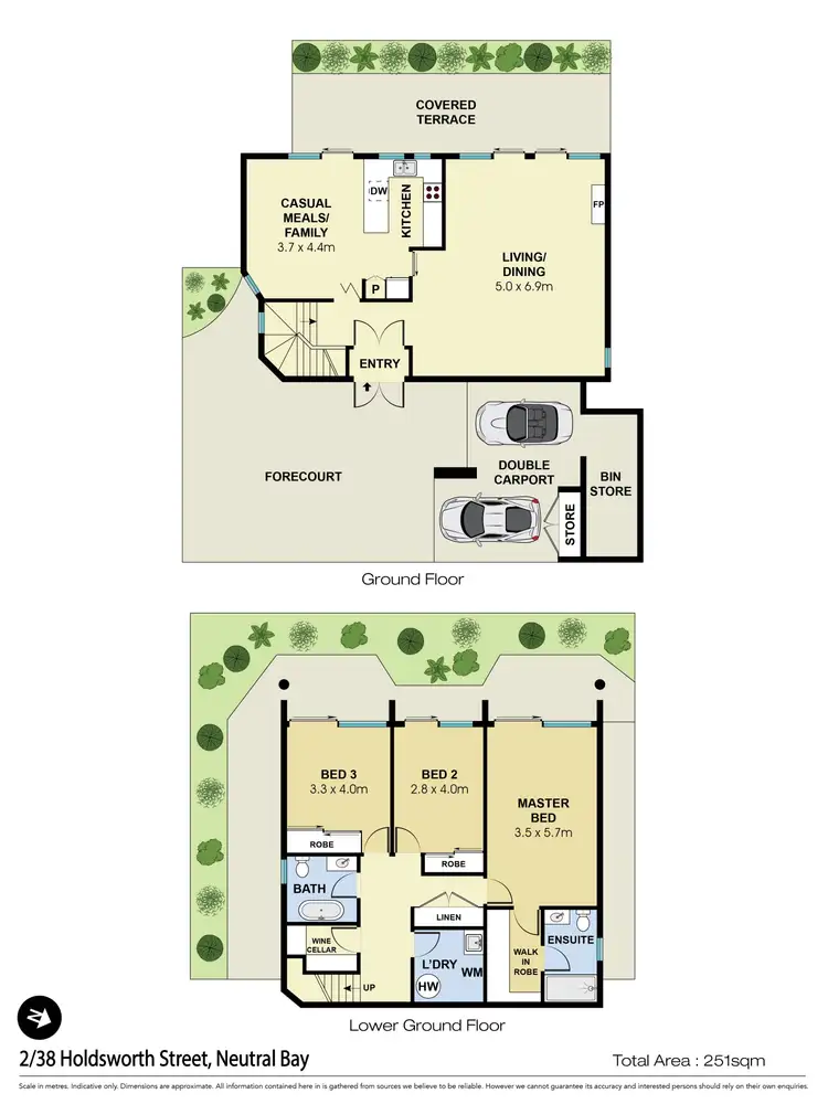 Floorplan of Homely semi-detached listing, 2/38 Holdsworth Street, Neutral Bay NSW 2089