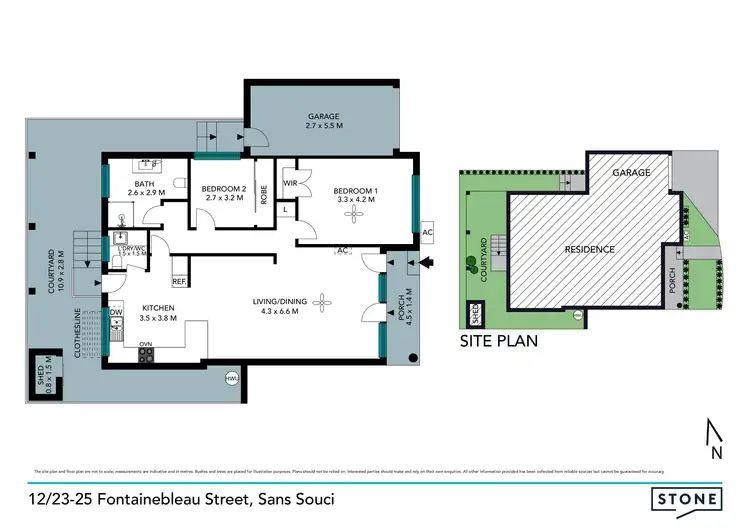 Floorplan of Homely villa listing, 12/23-25 Fontainebleau Street, Sans Souci NSW 2219