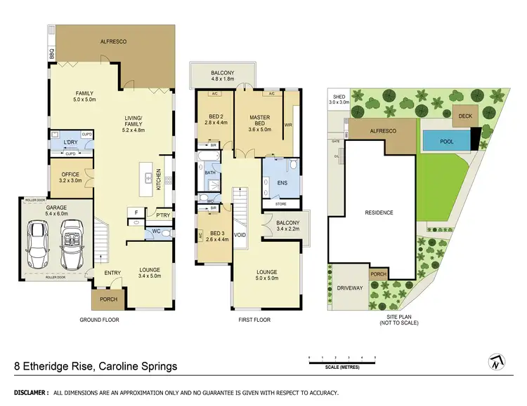Floorplan of Homely house listing, 8 Etheridge Rise, Caroline Springs VIC 3023