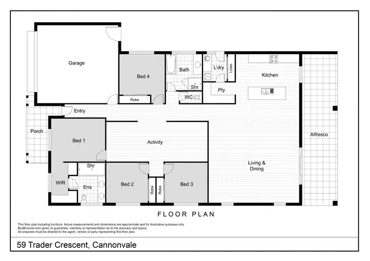Floorplan of Homely house listing, 59 Trader Crescent, Cannonvale QLD 4802