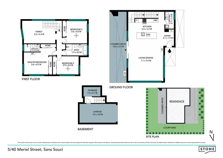 Floorplan of Homely townhouse listing, 5/40 Meriel Street, Sans Souci NSW 2219