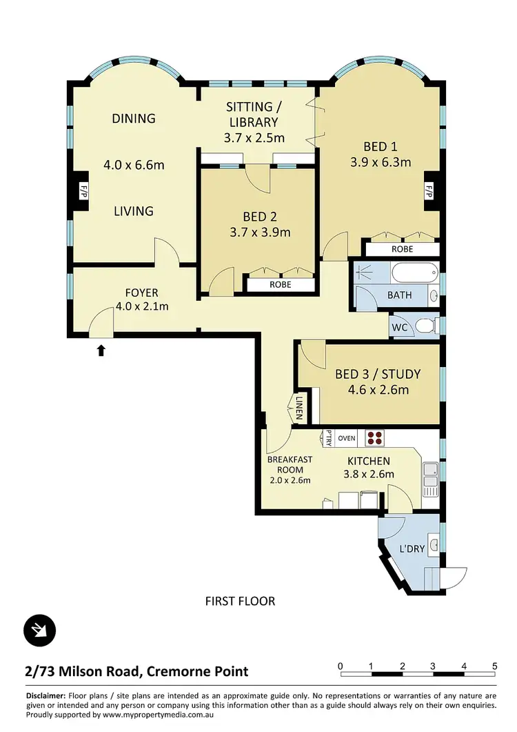 Floorplan of Homely apartment listing, 2/73 Milson Road, Cremorne Point NSW 2090