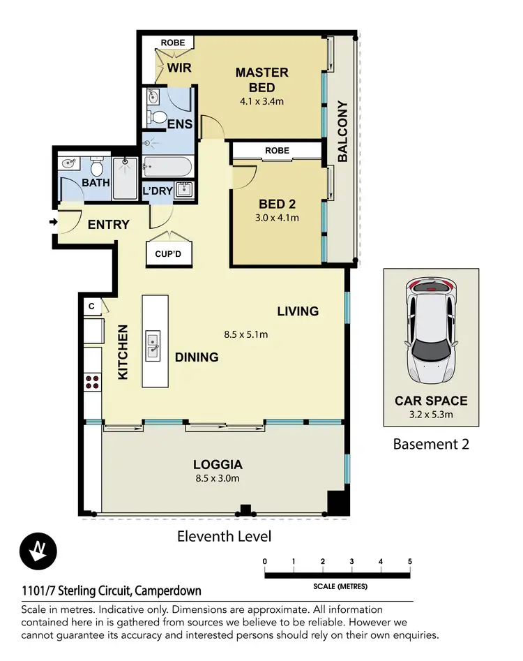 Floorplan of Homely apartment listing, 1101/7 Sterling Circuit, Camperdown NSW 2050