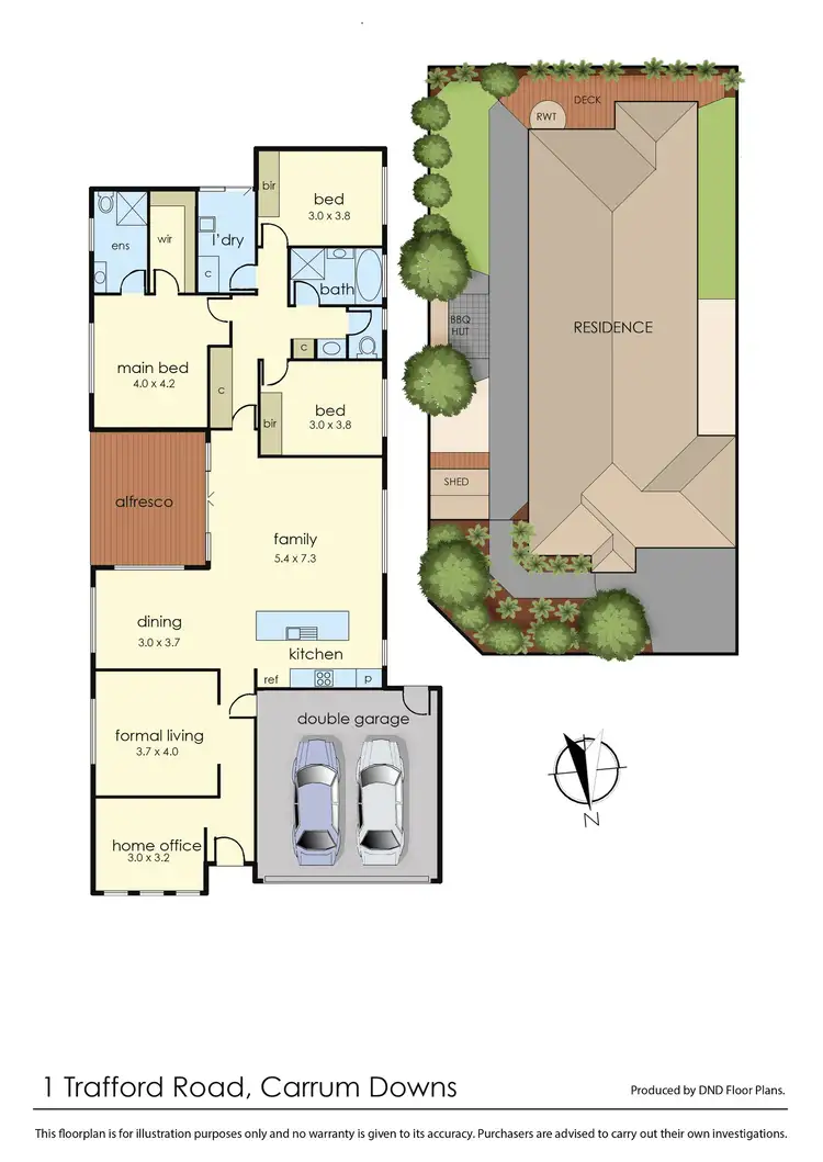 Floorplan of Homely house listing, 1 Trafford Road, Carrum Downs VIC 3201