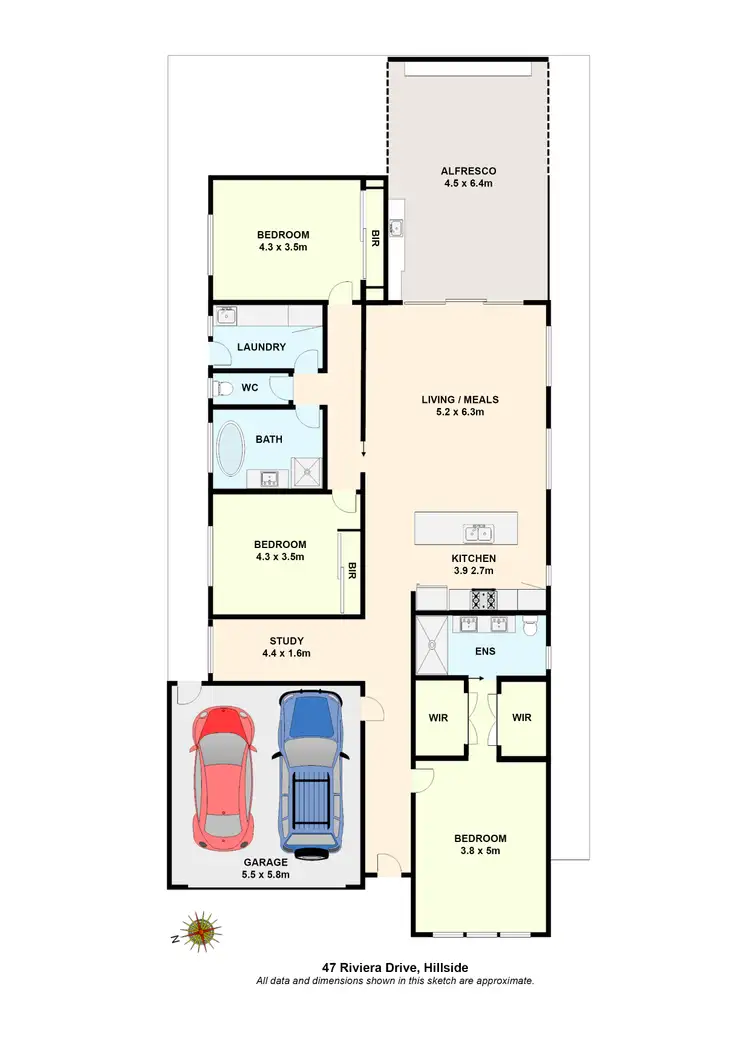 Floorplan of Homely house listing, 47 Riviera Drive, Hillside VIC 3037