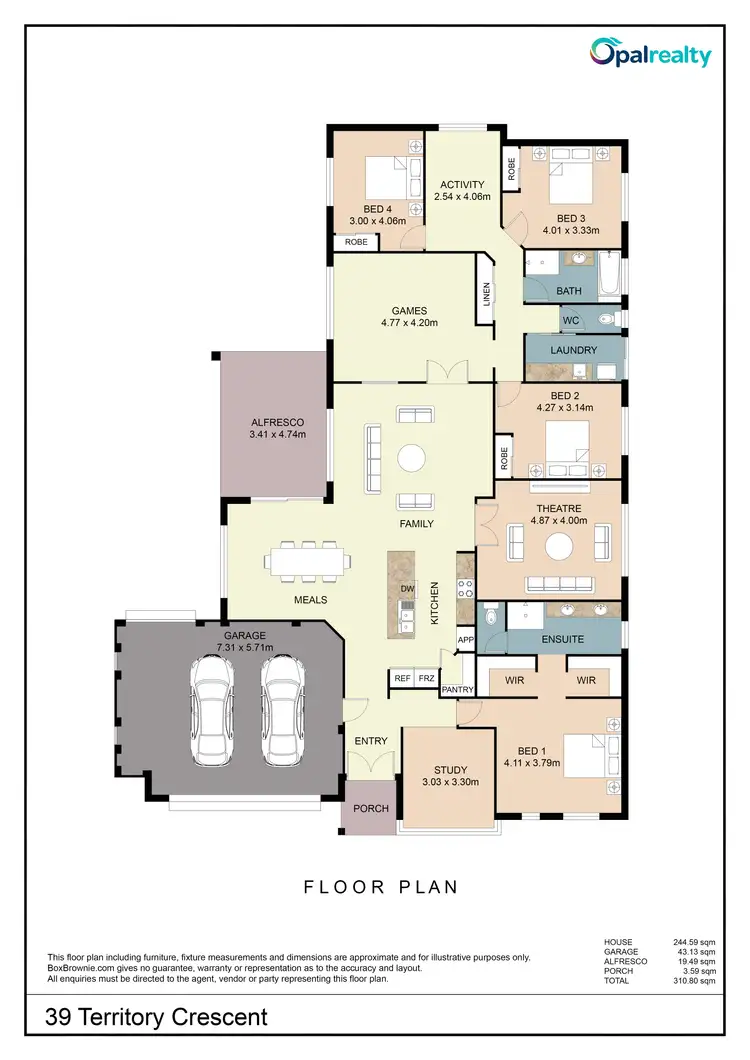 Floorplan of Homely house listing, 39 Territory Crescent, Baldivis WA 6171