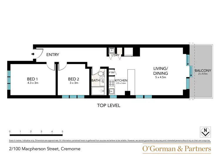 Floorplan of Homely apartment listing, 2/100 MacPherson Street, Cremorne NSW 2090