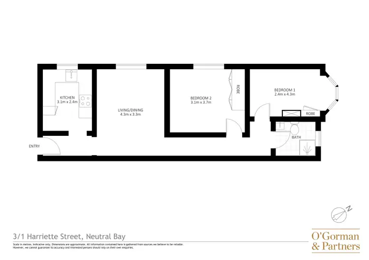 Floorplan of Homely apartment listing, 3/1 Harriette Street, Neutral Bay NSW 2089
