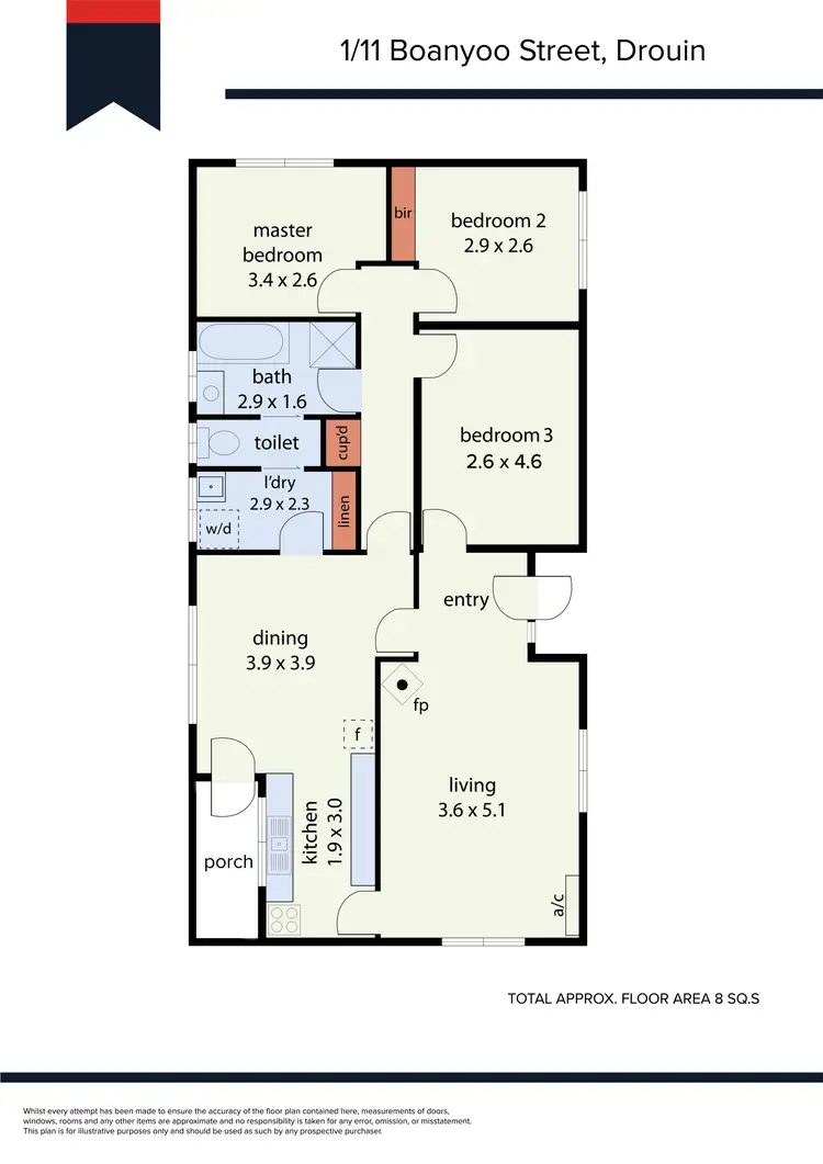 Floorplan of Homely house listing, 1/11 Boanyoo Street, Drouin VIC 3818