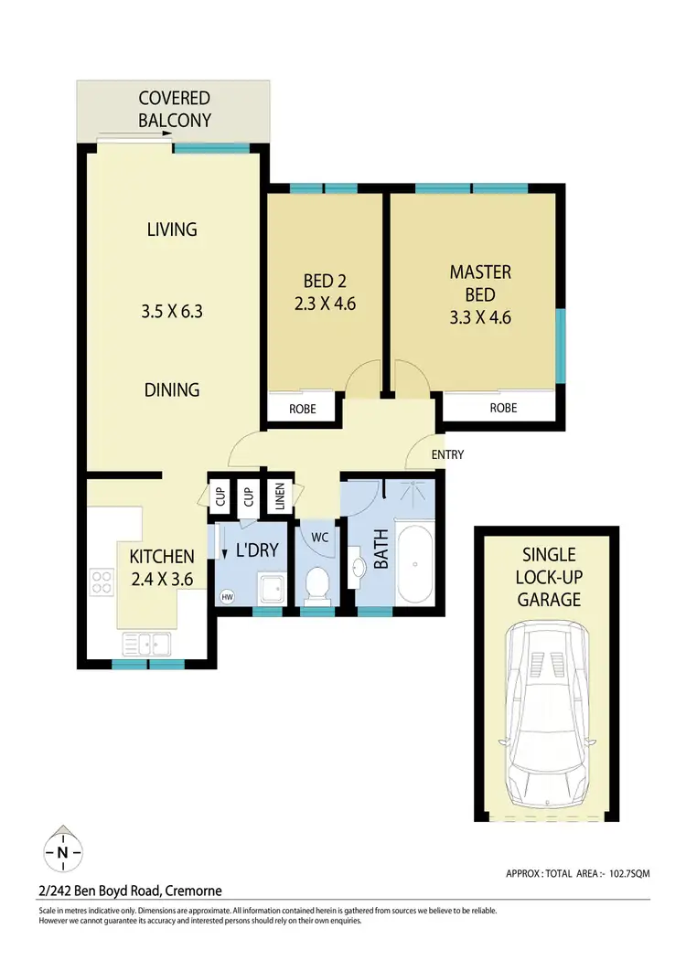 Floorplan of Homely apartment listing, 2/242 Ben Boyd Road, Cremorne NSW 2090