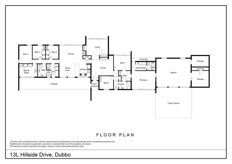 Floorplan of Homely house listing, 13L Hillside Drive, Dubbo NSW 2830