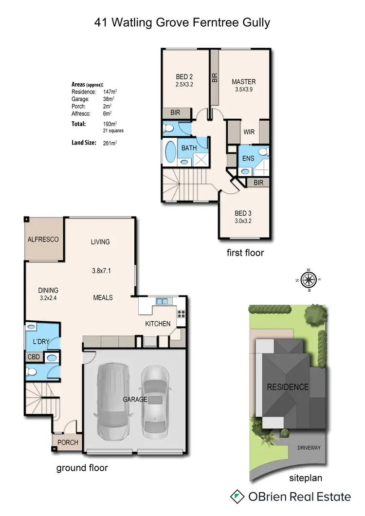 Floorplan of Homely house listing, 41 Watling Grove, Ferntree Gully VIC 3156