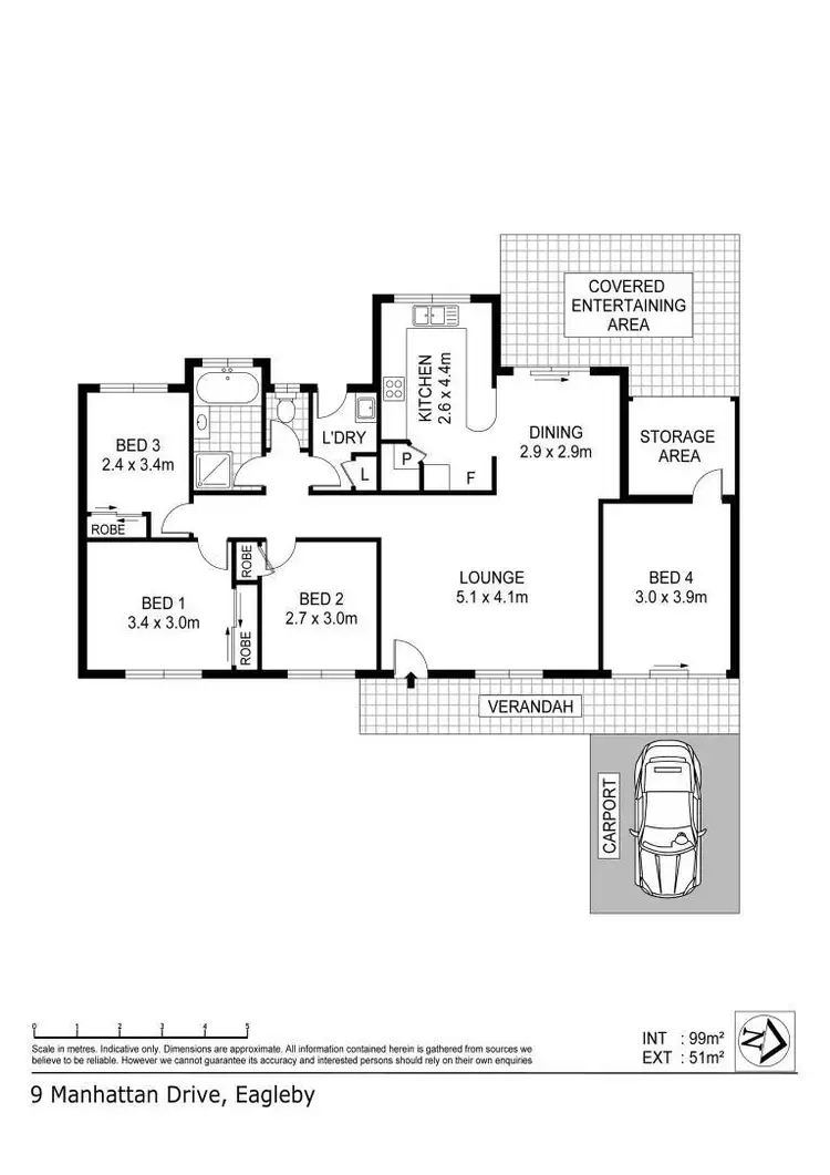 Floorplan of Homely house listing, 9 Manhattan Drive, Eagleby QLD 4207