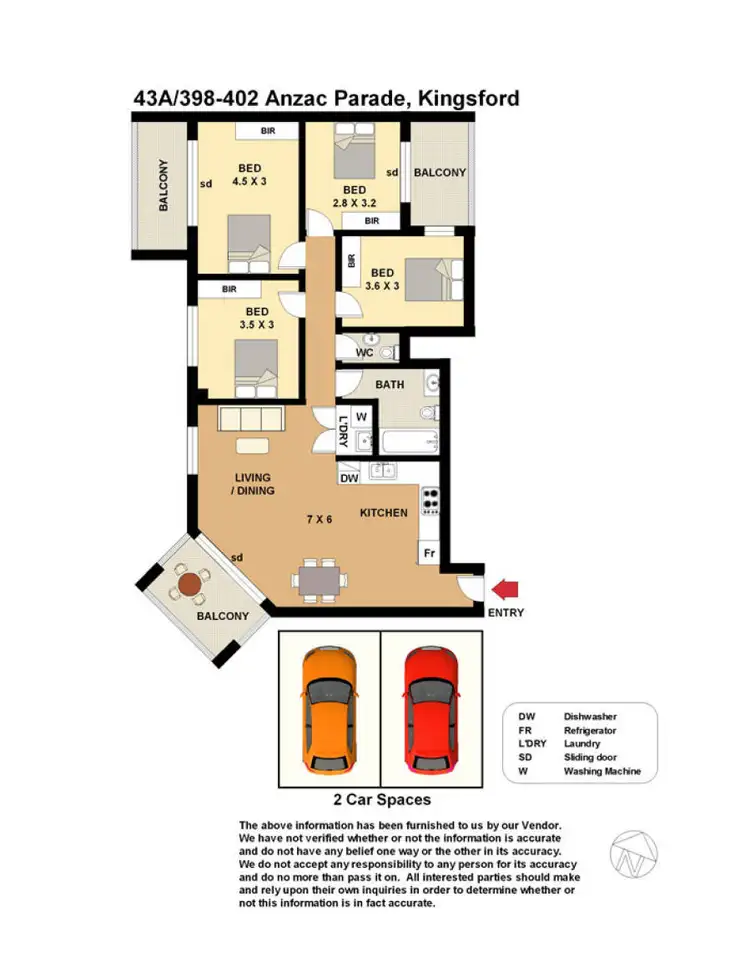 Floorplan of Homely apartment listing, 44/402 Anzac Parade, Kingsford NSW 2032