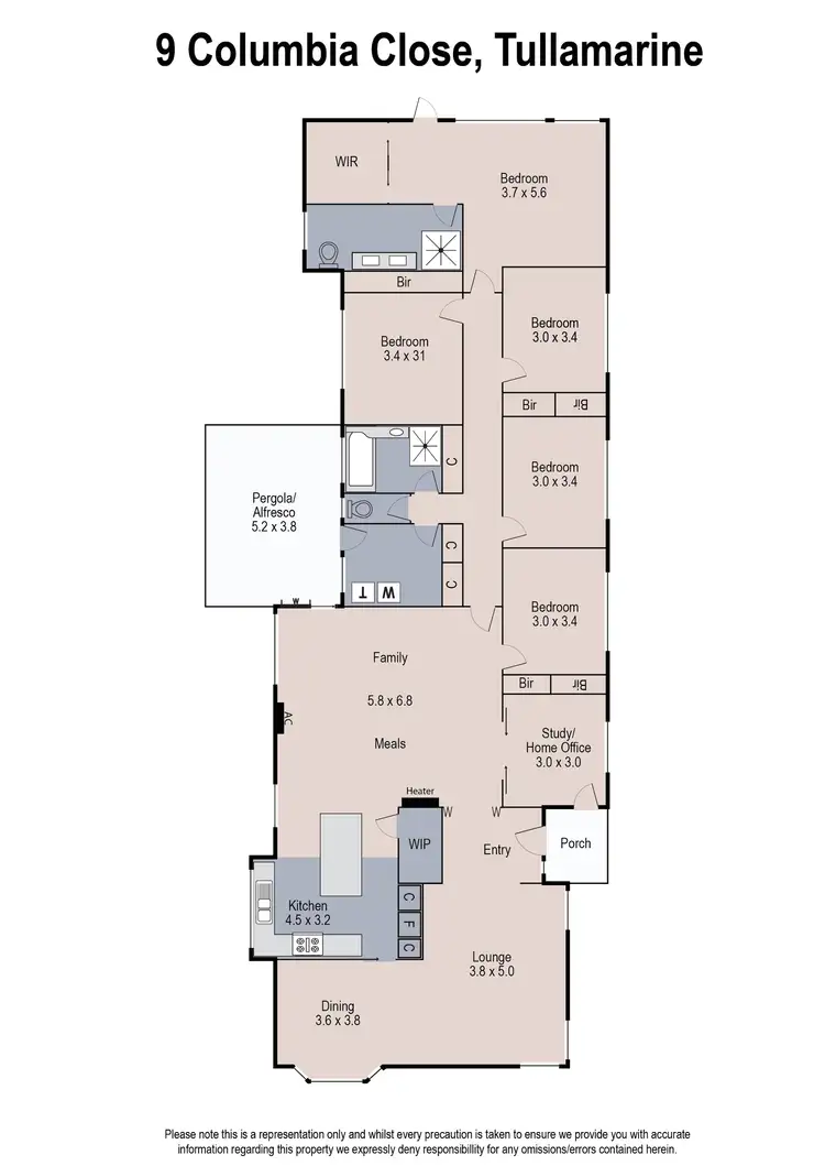 Floorplan of Homely house listing, 9 Columbia Close, Tullamarine VIC 3043