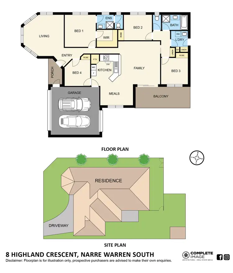 Floorplan of Homely house listing, 8 Highland Crescent, Narre Warren South VIC 3805