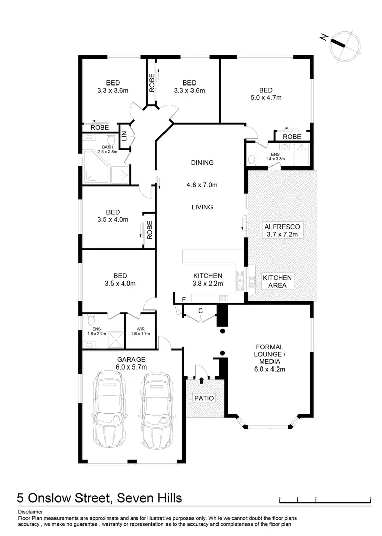 Floorplan of Homely house listing, 5 Onslow Street, Seven Hills NSW 2147