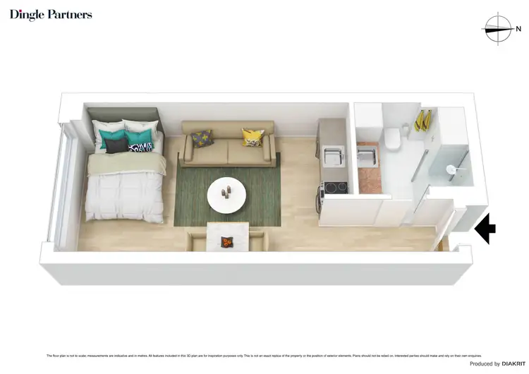 Floorplan of Homely studio listing, 806/39 Queen Street, Melbourne VIC 3000