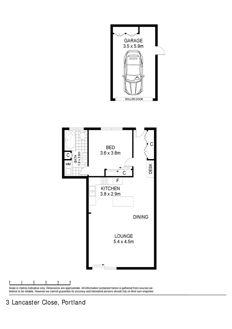 Floorplan of Homely unit listing, 3 Lancaster Close, Portland VIC 3305