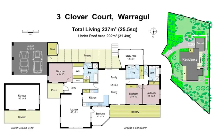 Floorplan of Homely house listing, 3 Clover Court, Warragul VIC 3820