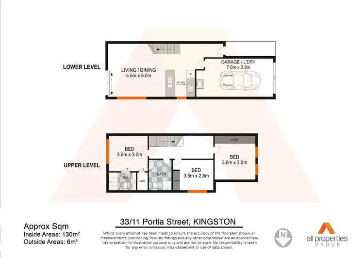 Floorplan of Homely townhouse listing, 33/11 Portia Street, Kingston QLD 4114