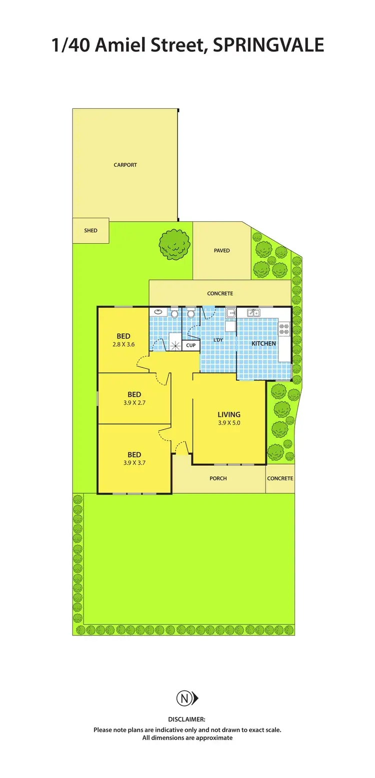 Floorplan of Homely unit listing, 1/40 Amiel Street, Springvale VIC 3171