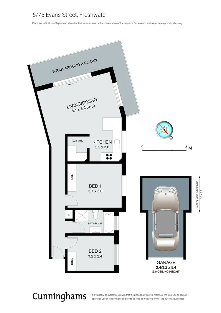Floorplan of Homely unit listing, 6/75 Evans Street, Freshwater NSW 2096