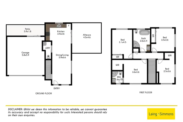 Floorplan of Homely townhouse listing, 5/34 Sydney Street, St Marys NSW 2760