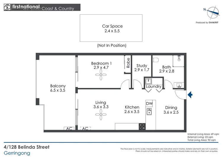 Floorplan of Homely apartment listing, 4/128 Belinda Street, Gerringong NSW 2534