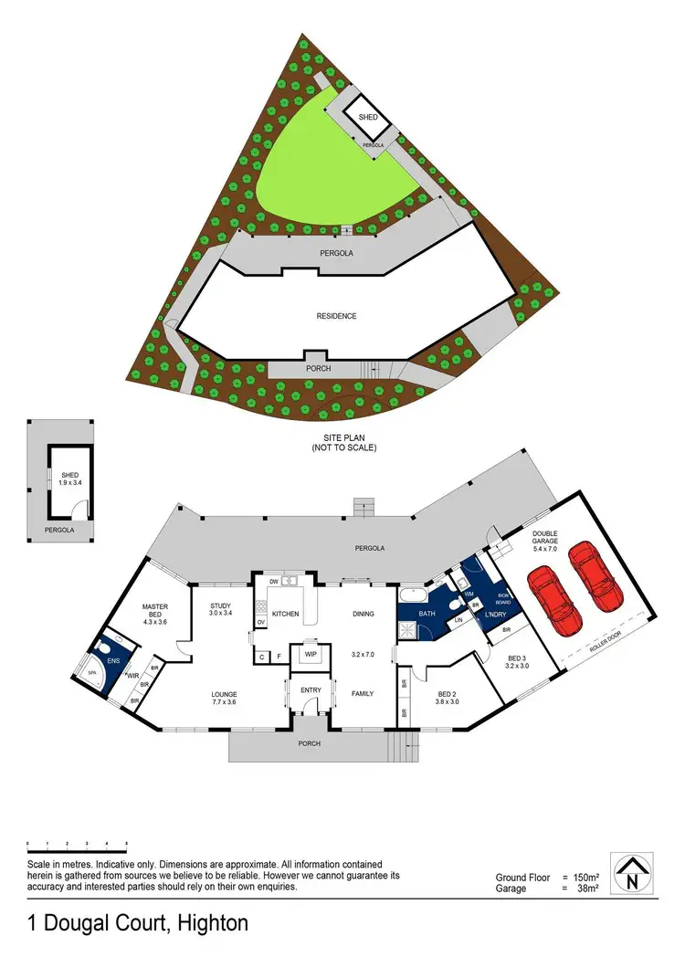 Floorplan of Homely house listing, 1 Dougal Court, Highton VIC 3216