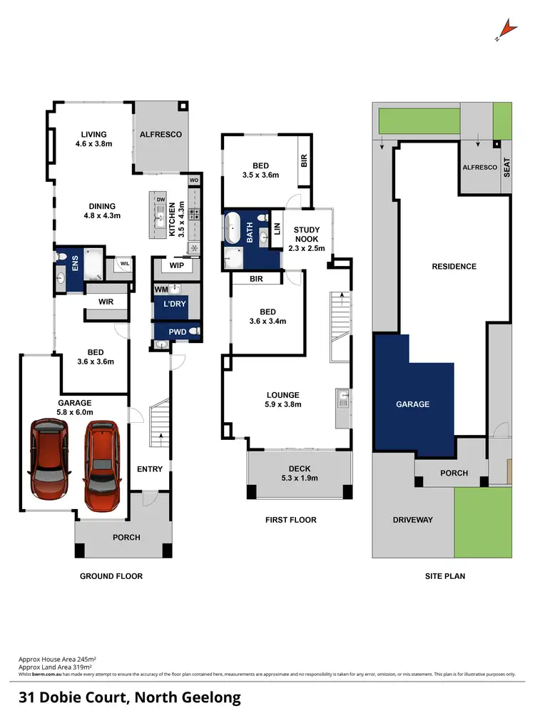 Floorplan of Homely house listing, 31 Dobie Court, North Geelong VIC 3215