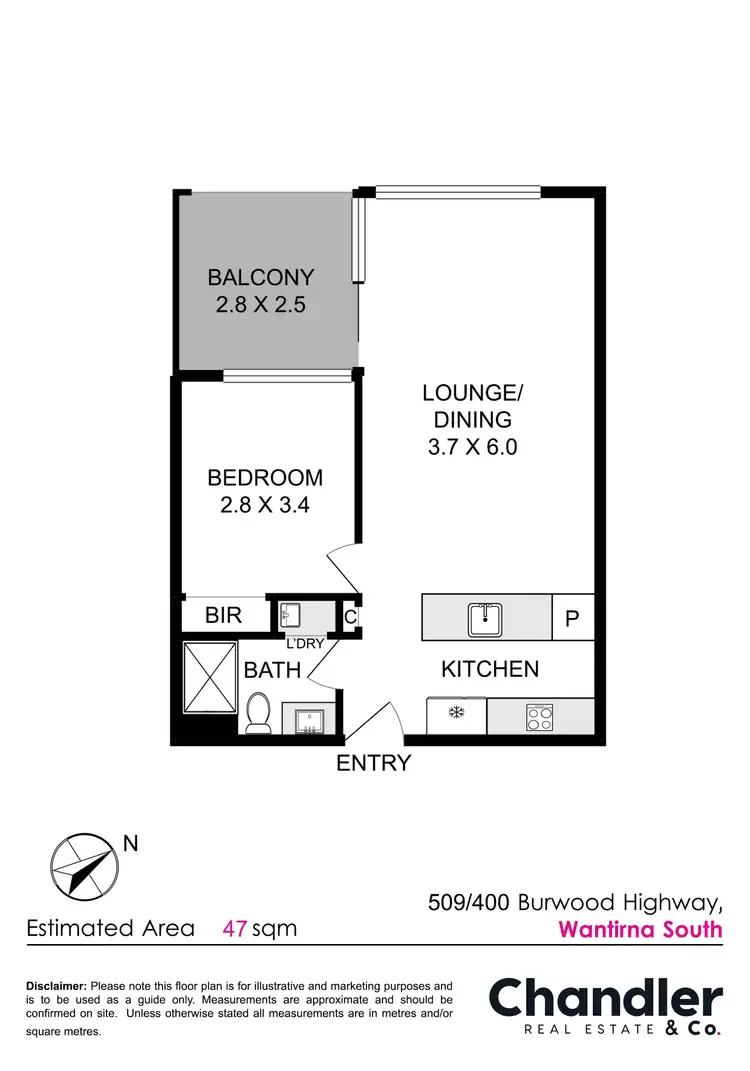 Floorplan of Homely apartment listing, 509A/400 Burwood Highway, Wantirna South VIC 3152