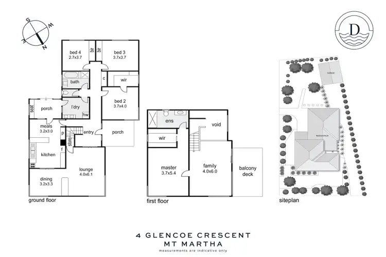 Floorplan of Homely house listing, 4 Glencoe Crescent, Mount Martha VIC 3934