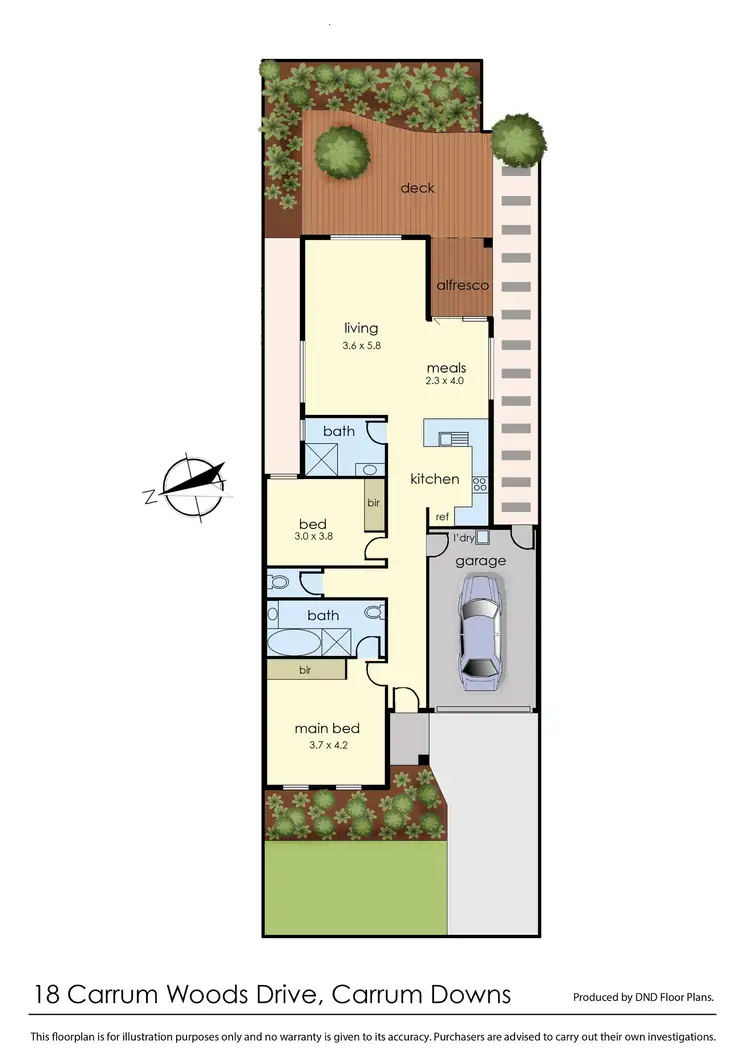 Floorplan of Homely unit listing, 18 Carrum Woods Drive, Carrum Downs VIC 3201