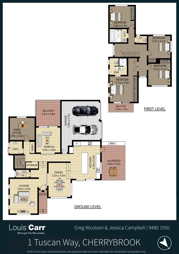 Floorplan of Homely house listing, 1 Tuscan Way, Cherrybrook NSW 2126