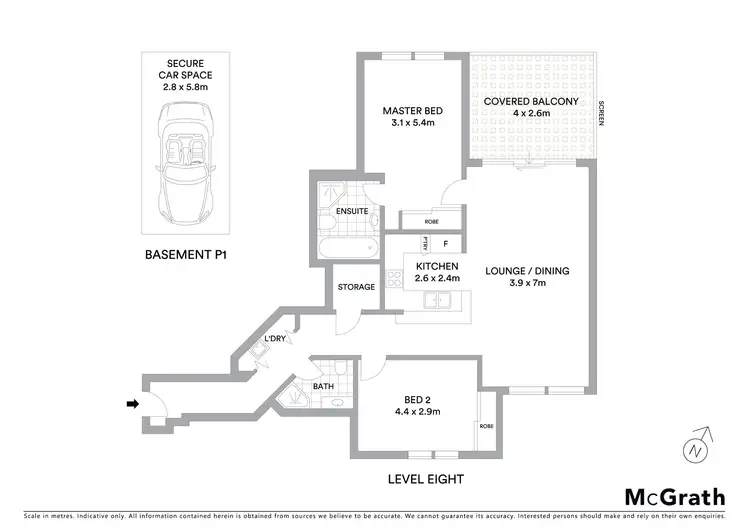 Floorplan of Homely unit listing, 148/97 Bonar Street, Wolli Creek NSW 2205