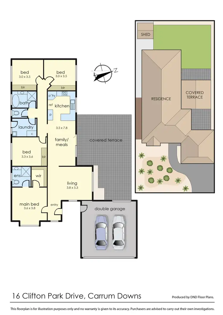 Floorplan of Homely house listing, 16 Clifton Park Drive, Carrum Downs VIC 3201