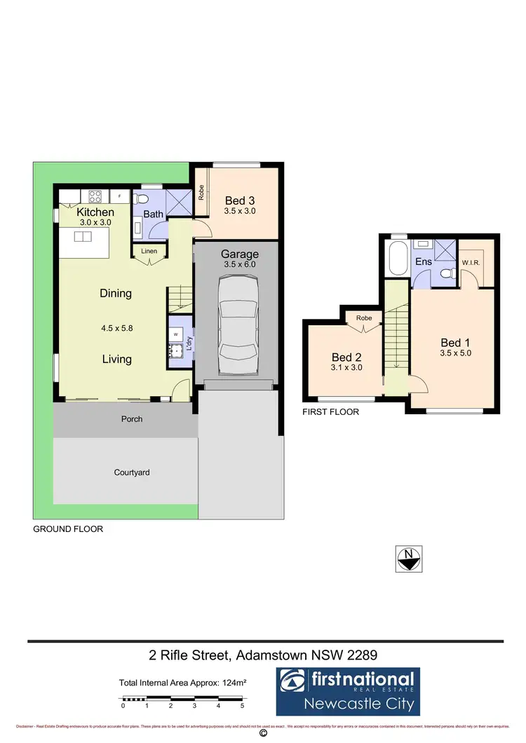 Floorplan of Homely townhouse listing, 2 Rifle Street, Adamstown NSW 2289