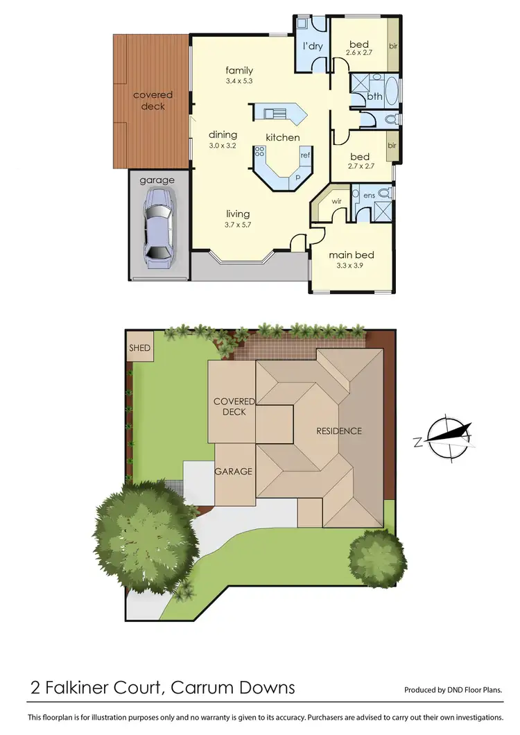 Floorplan of Homely house listing, 2 Falkiner Court, Carrum Downs VIC 3201
