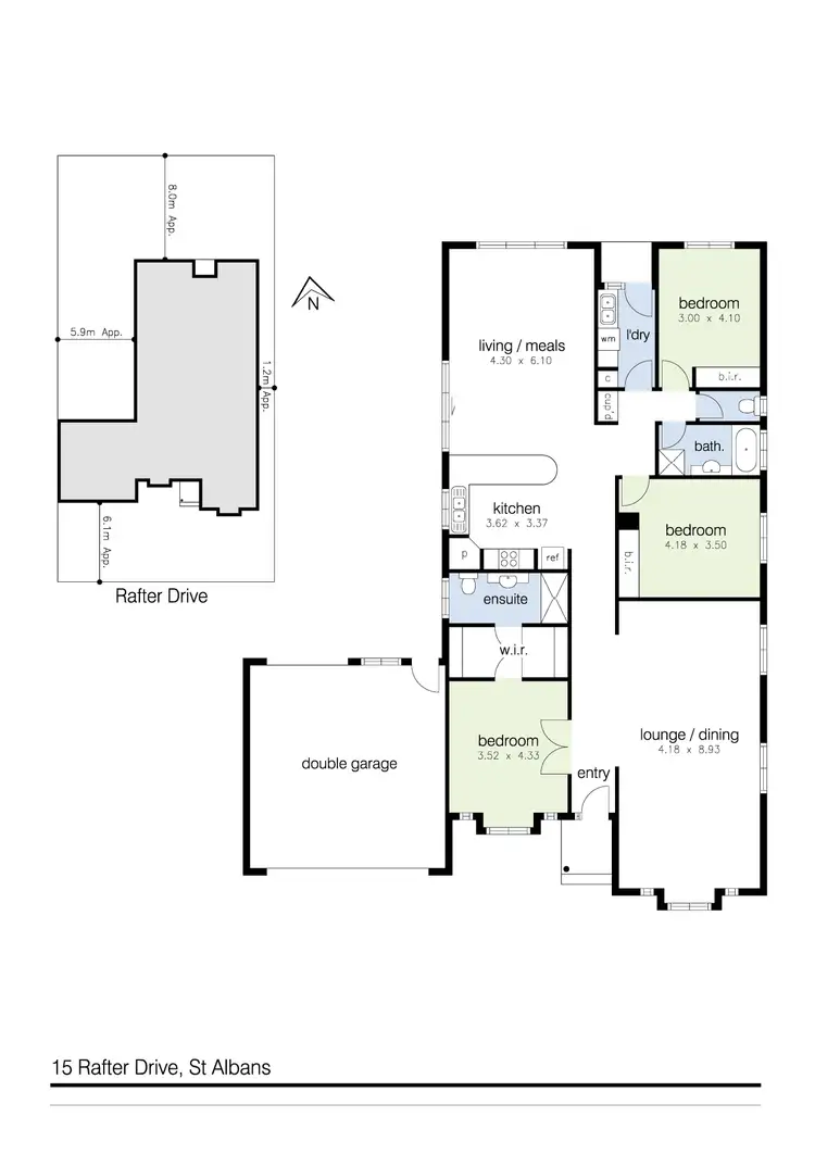 Floorplan of Homely house listing, 15 Rafter Drive, St Albans VIC 3021