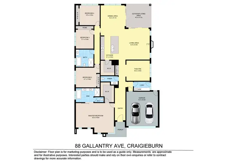 Floorplan of Homely house listing, 88 Gallantry Avenue, Craigieburn VIC 3064