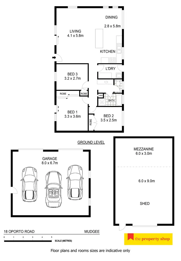 Floorplan of Homely house listing, 18 Oporto Road, Mudgee NSW 2850