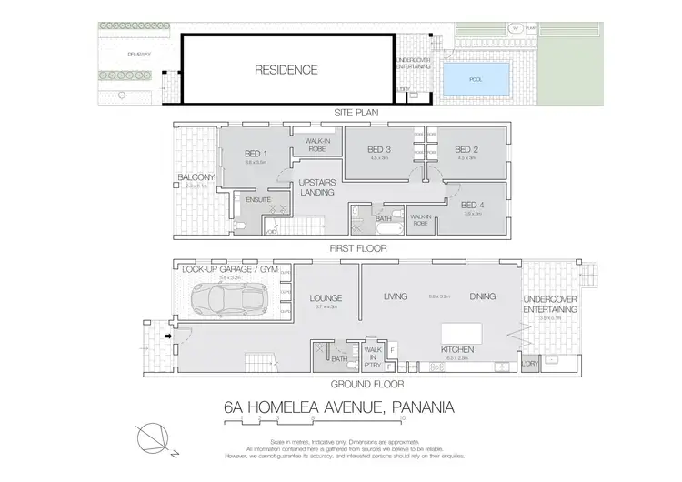 Floorplan of Homely semi-detached listing, 6A Homelea Avenue, Panania NSW 2213