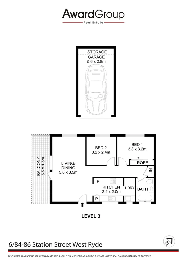 Floorplan of Homely unit listing, 6/84-86 Station Street, West Ryde NSW 2114