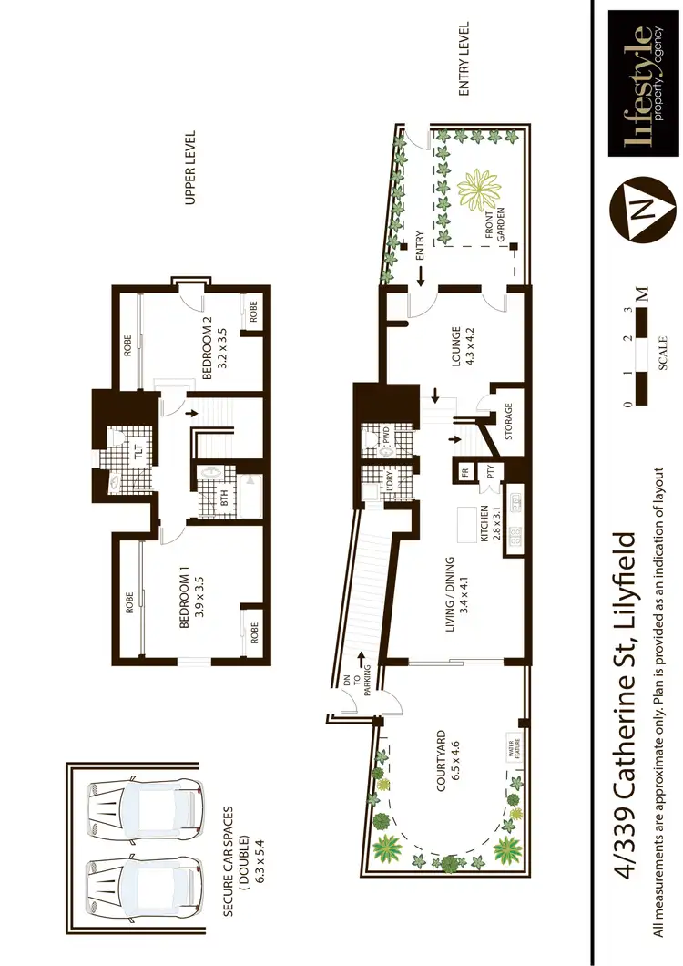Floorplan of Homely townhouse listing, 339 Catherine Street, Lilyfield NSW 2040