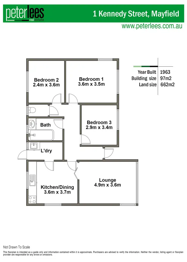 Floorplan of Homely house listing, 1 Kennedy Street, Mayfield TAS 7248